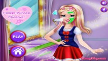 Disney Princess College Crush - Frozen Princess Anna & Cinderella Makeover Dress Up Games