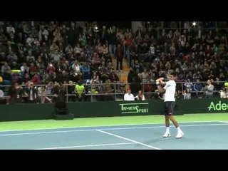 Local hero's welcome for Djokovic at open training session