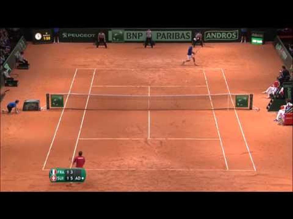 Highlights: Jo-Wilfried Tsonga (FRA) v Stan Wawrinka (SUI)