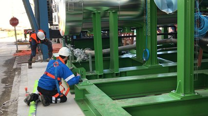 Une machine de 60 tonnes installée sur le site du Syvedac