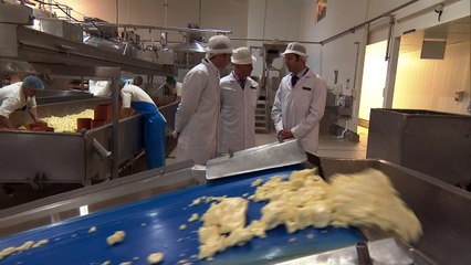 Prince Charles samples cheese at factory in Lancashire