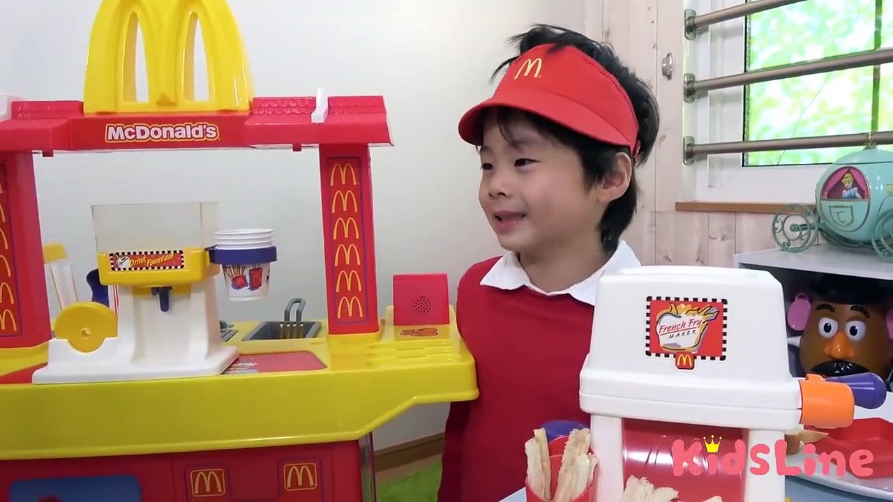 マクドナルド お料理 おもちゃ お店屋さんごっこ ポテトとジュースはいかがですか？ こうくんねみちゃん MacDonald Toy