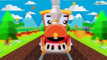 The Train and the Police Car | Cars & Trains cartoon for children | Learning Video - Trains for Kids
