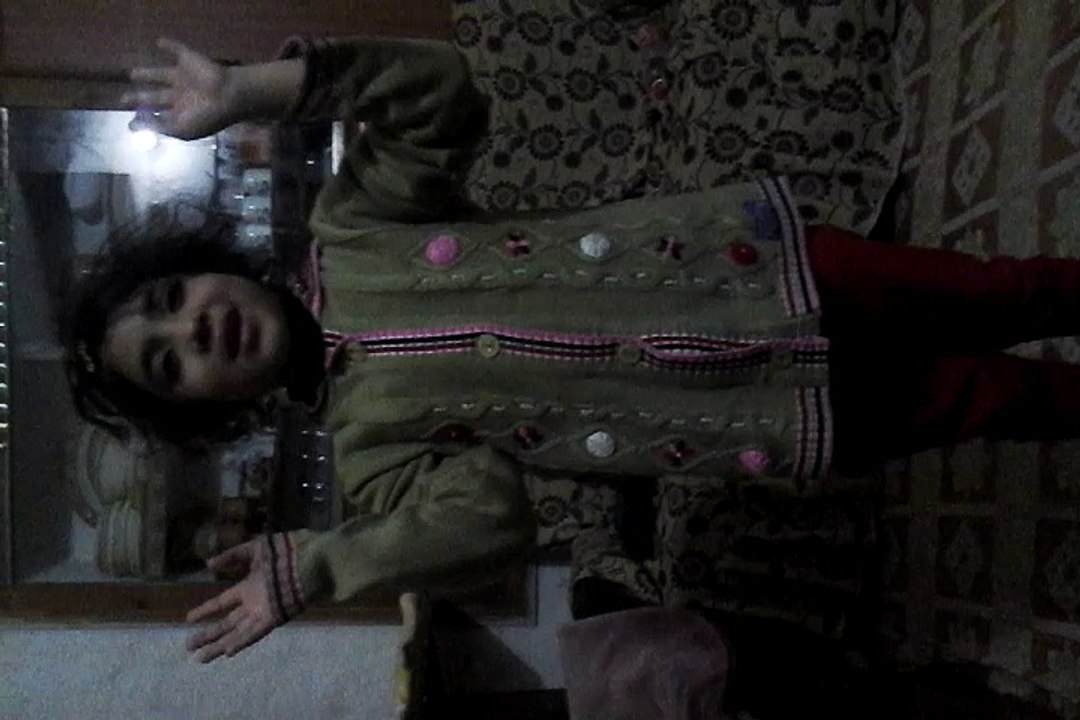 My sweet daughter Bisma ilyas with cousins Mezgana and hadia poetry in beautiful style