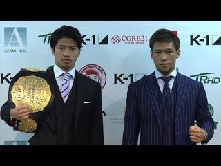 11.21 K-1 -60kgタイトルマッチ 【王者】卜部功也vs【挑戦者】卜部弘嵩 会見／K-1 WORLD GP 2015 Press Conference