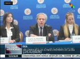 Continúan esfuerzos de Almagro para suspender a Venezuela de la OEA