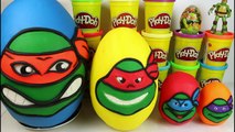 TMNT Giant Play Doh Surprise Eggs Opening Teenage Mutant Ninja Turtles Episodes Compilatio