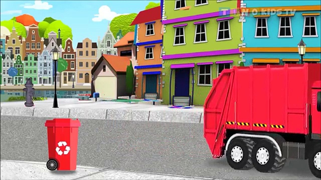 Learn Colors with Garbage Trucks for Kids & Color Garage | Video for Children
