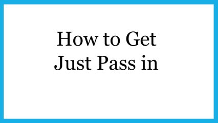 How to Get Just Pass in GATE Exam - gate2018