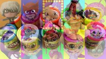 PJ Masks Game - Play Doh Surprise Cups Shimmer & Shine, Paw Patrol Tracker, Frozen Elsa, M