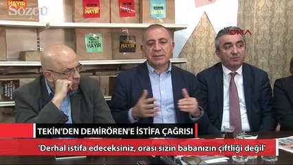 Tekin’den TFF Başkanı Demirören’e istifa çağrısı