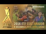 This is the 2016 ITTF Star Awards!