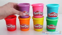 Learn Colors Play Doh Tubs Modelling Clay with Surprise Toys Disney Princess Blind Bags