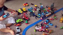 Dinosaurs SURPRISE TOYS COLORS & MONSTER TRUCKS Disney Cars Toys TRAINS