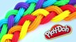 DIY Sparkle Play Doh Braids Rainbow VS Non Glitter Playdough Braids Modelling Clay