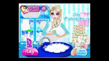 Disney Frozen Princess Elsa Washing Dishes- Video Game For Girls/Kids