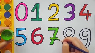 Draw Numbers and Colorful Hands for Kids Learning Colors