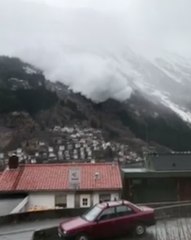 Avalanche Hits Odda, Norway