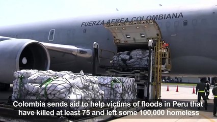 Colombian gov't sends 30 tons of humanitarian help to Peru