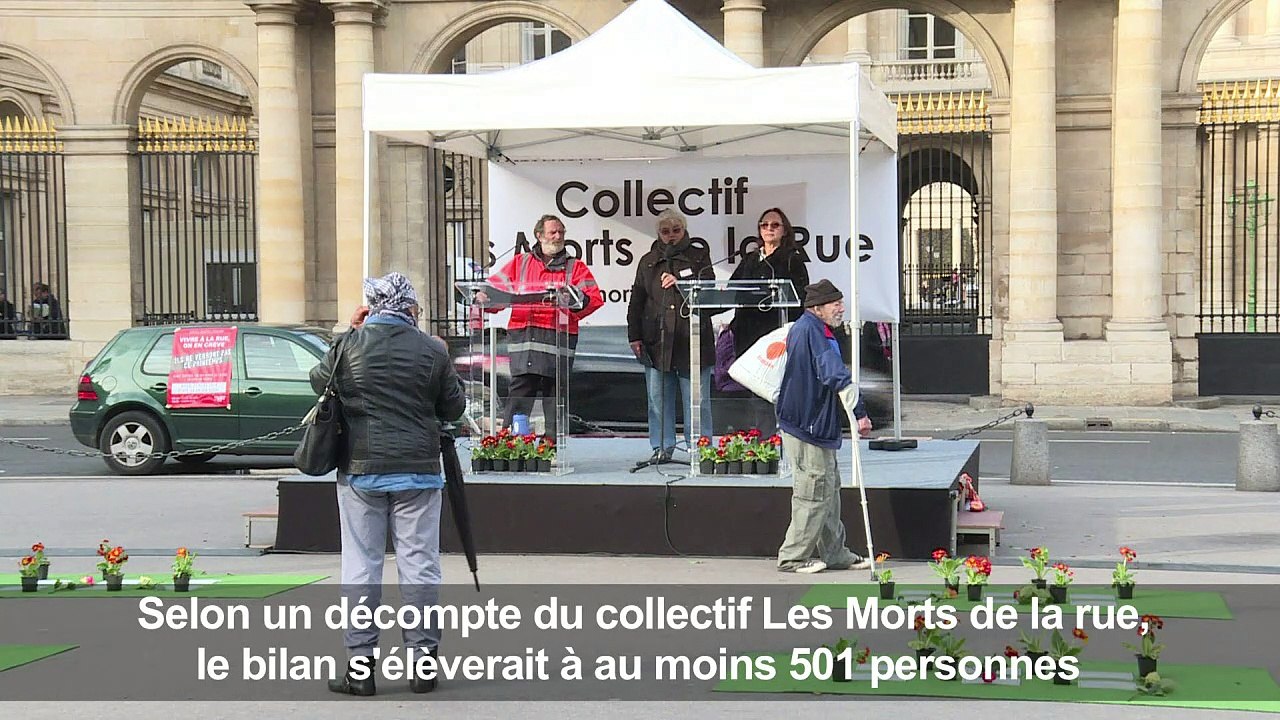 Hommage à Paris aux centaines de SDF morts en 2016