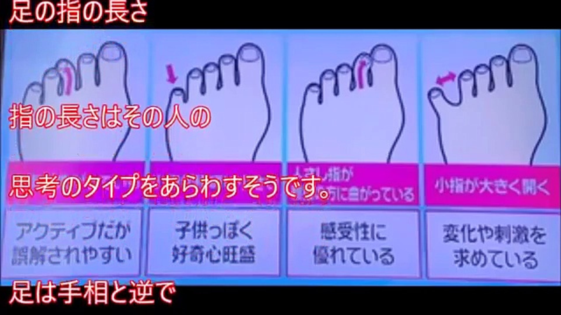 足の指の長さを調べるだけでその人の性格が判る あなたはどのタイプ よく見ると とんでもない 驚愕 Video Dailymotion
