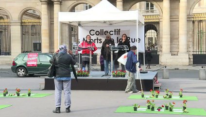 Hommage à Paris aux centaines de SDF morts en 2016