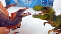 Dinosaur Fight T REX vs SPINOSAURUS - SAVE the BABY Battle Kids Dino รบ ไดโนเสาร SuperFunR
