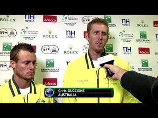 France v Australia Interview with Australia's Doubles team after losing Rubber 3