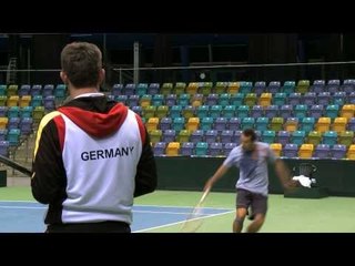 German Davis Cup team in training