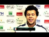 Davis Cup - France v Australia Jo-Wilfried Tsonga (FRA) sings!