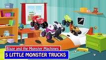 BLAZE AND THE MONSTER MACHINES FIVE LITTLE MONKEYS JUMPING ON THE BED NURSERY RHYMES BABY
