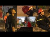 Lính cứu hỏa ướt sẫm người dập tắt đám cháy ,Phố Nguyễn Khang khiến ai cũng cảm phục