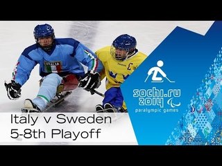 Italy vs. Sweden | 5th-8th place full game | Ice sledge hockey | Sochi 2014 Paralympic Winter Games