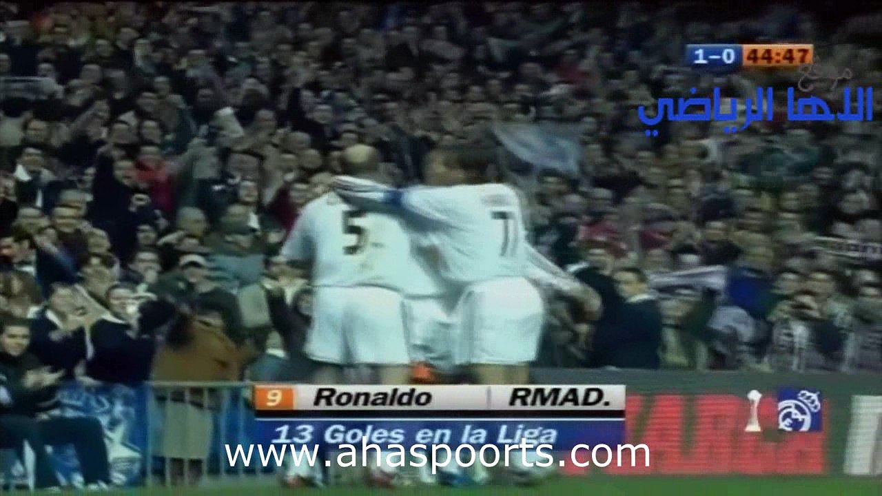 اهداف مباراة ريال مدريد و ديبورتيفو لاكورنيا 2-1 الدوري الاسباني 2003-2004