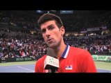 Novak Djokovic after defeating Radek Stepanek