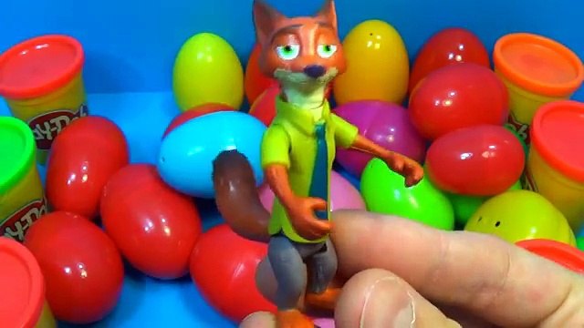 30 surprise eggs!!! Disney Cars SpongeBob Lps PONY ZooTropolis PARTY ANIMALS Minions For Kids