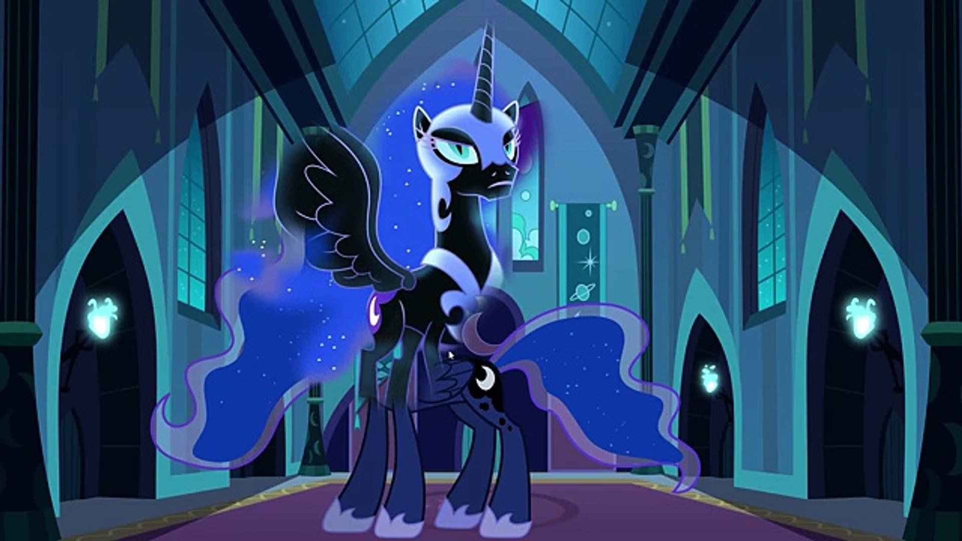 My Little Pony Transforms Princess Luna Baby Teen Alicorn Human In Nightmare Moons Castle Video Dailymotion