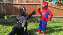 Spiderman vs Venom Arm Wrestling challenge! Marvel Superh