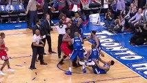 Lopez and Ibaka Fighting - Bulls vs Raptors - March 21, 2017 NBA Season