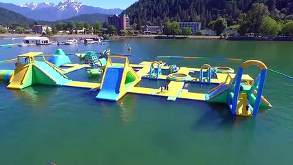 Water Park Aerial - Harrison Water Sports BC,CANADA