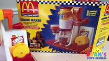 McDonalds Happy Meal Toy Pretend Play Food! Cash Register Hamburger Maker French Fries Sh