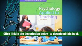 [PDF]  Psychology Applied to Teaching Jack Snowman Pre Order
