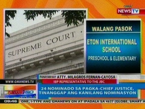 NTG: Panayam ng News to Go kay IBP Representative to the JBC Atty. Milagros Fernan-Cayosa