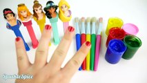 Best Learning Colors Videos for Children Disney Princess Finger Family Nursery Rhymes Microwave PEZ-iMw7