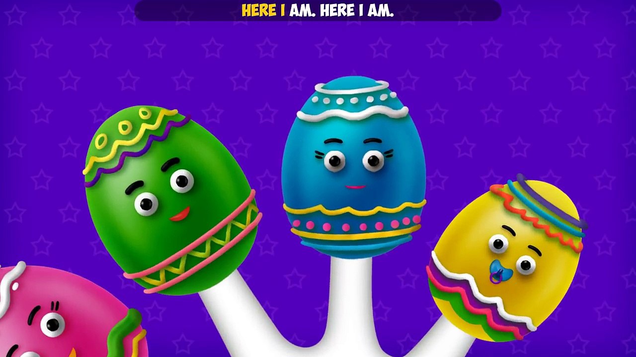 The Finger Family Easter Egg Cake Pops Family Nursery Rhyme | Easter Finger Family Songs