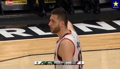Jusuf Nurkić - 11 poena, 14sk, 2blk protiv Bucksa (22.3.2017)