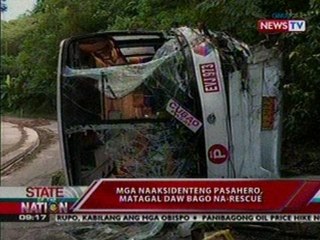 Descargar video: SONA: Bus na mabilis daw ang takbo, tumagilid; 18, sugatan