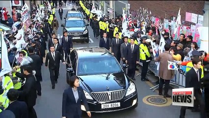 Former president Park Geun-hye returns home after 21 hours at prosecutors' office