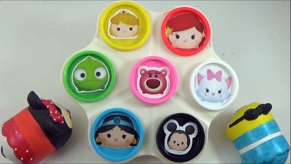 Video herunterladen: LEARN COLORS with Disney Tsum Tsums! Play doh Toy Surprise Cans, Disney ツムツム Toys-b4I