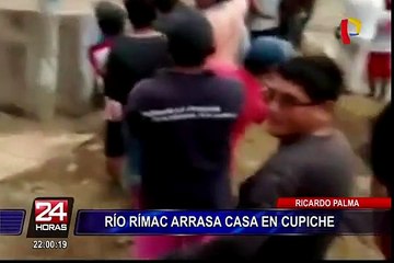 Huarochirí: río Rímac arrasa con casas en Cupiche